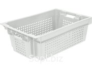 Ящик перфорированный 600×400×200, арт.: 102-У, объём 37, натуральный, код: 09227