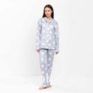 Пижама женская (рубашка, брюки) KAFTAN «Звезды», размер 40-42, серая