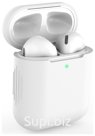 Чехол силиконовый Eva для наушников Apple AirPods 1/2 - Белый (CBAP04W)