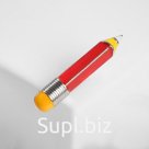 Брошь «Карандаш», цветная в серебре