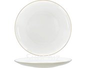 Dessert plate, 20 cm, gold trim, porcelain