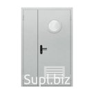 Полуторная противопожарная дверь ei60 с круглым окном