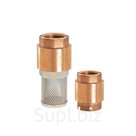 Клапан обратный латунный ДУ25 пружинный дисковый с металлическим штоком, Китай