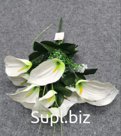 Букет каллы, 12 голов, 47 см, атлас. Артикул 03.0392