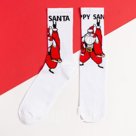 Носки новогодние мужские KAFTAN Happy Santa размер 41-44 (27-29 см), белые