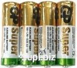 Батарейки GP SUPER пальчик AA Артикул: RA-1410