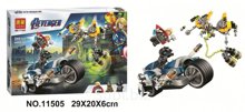 Конструктор LARI 11505 Super Heroes Атака на спортбайке 244 дет. в кор. 29х20х6 см