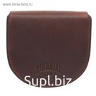 Монетница KLONDIKE Dawson, натуральная кожа в коричневом цвете, 8,5×2×7,5 см