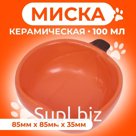Миска керамическая для грызунов "Тыква" 10 х 10 х 4,3 см