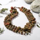 Бусы бабочка "Унакит", 45см