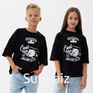 Футболка детская MINAKU: bascetball kids, чёрная, рост 146 см