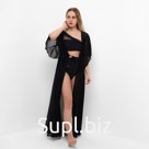 Туника пляжная женская, цвет чёрный, размер 50