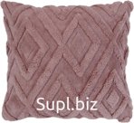 Подушка декоративная 45х45см Ромб, фланель Цвет: пыльная роза