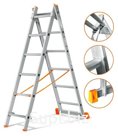 Двухсекционная алюминиевая лестница ГРАНИТ 2х6 ступеней Эйфель