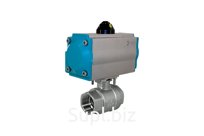Кран шаровый муфтовый (2PC), AISI304 DN40 (1_1/2"), с двухсторонним пневмоприводом AT75D