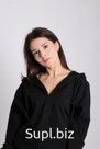 Костюм спортивный женский, цвет черный с замком