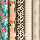 Упаковочная бумага крафт 70*100см, MESHU "Trendy", 70г/м2, ассорти 5 дизайнов