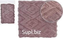 Decorative pillowcase, 45x45cm, diamond-shaped, zippered, dusty rose (flannel)