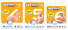 Детские подгузники-трусики "Senso Baby Simple" ("средний" сегмент) junior extra XXL (6) 15-30 кг 32 шт поштучно