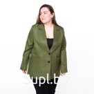 Пиджак женский, цвет зеленый, гусиная лапка, размер 54