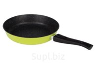 Сковорода, 24 см, глубокая, съёмная ручка, литой алюминий. Цвет Зеленый; Артикул: К-24-GR-СР