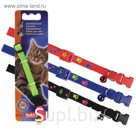 Ошейник Nobby "Лапки" для кошек, синий