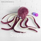 Мягкая игрушка «Осьминог», цвет бордовый, 96 см
