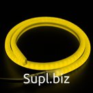 Гибкий Неон LED SMD 12х12 мм, форма - D, жёлтый, 120 LED/м, бухта 100м