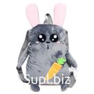 Мягкая игрушка-рюкзак «Зайка», цвет серый