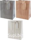 Gift bag 26x10x32 cm Gold stripe, assorted