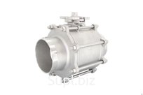 Кран шаровый приварной трехсоставной нержавеющий (3PC), AISI316 DN 150 (6"), (CF8M), PN16