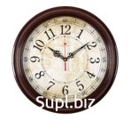 3527-122 (10) Часы настенные круг d=35см, корпус коричневый "Ретро классика"