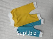 Детские штаны, брюки ползунки. Цвет: желтый