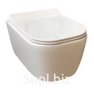 Унитаз подвесной COMFORTY 102 безободковый, сиденье дюропласт softclose тонкое, быстросъёмное