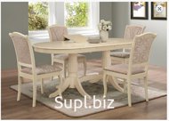 Стол обеденный овальный (слоновая кость)