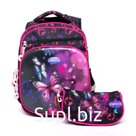 Ранец для девочки, BF черный, 28х16х36 см