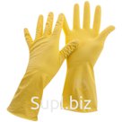 Перчатки резиновые хозяйственные OfficeClean Универсальные, р.XL, желтые, пакет с европодвесом