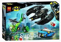Конструктор LARI 11352 Super Heroes Бэткрыло Бэтмена и ограбление Загадочника 513 дет. в кор. 26х16х4.5см