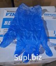 Vinyl life blue перчатки виниловые гипоаллергенные неопудренные голубые, L