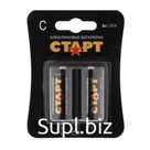 Батарейка алкалиновая СТАРТ, С, LR14-2BL, 1.5В, блистер, 2 шт.