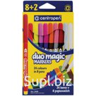 Фломастеры меняющие цвет Centropen "Duo Magic", 08цв+2, 10шт., 24 цв., картон, европодвес