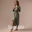 Халат домашний женский SL HOME р. M, зеленый