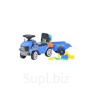 Детская Каталка Everflo Builder truck, blue, c прицепом и кубиками