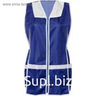 Фартук сарафан на молнии нейлон, р. 56, рост 158-164 см, цвет василёк