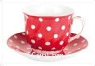 Пара чайная 200мл Красный горох