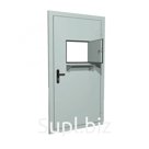 Однопольная противопожарная дверь ei45 с раздаточным окном