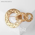 Брошь крупная "Цепь", цвет золото
