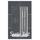 Набор Parker "Jotter Stainless Steel CT": ручка шариковая, 1,0мм и механический карандаш, 0,5мм, под