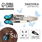 Заколка для волос «Бабочка», 5 х 1,2 х 0,5 см