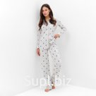 Пижама новогодняя женская (футболка, брюки) KAFTAN «Елки», размер 40-42